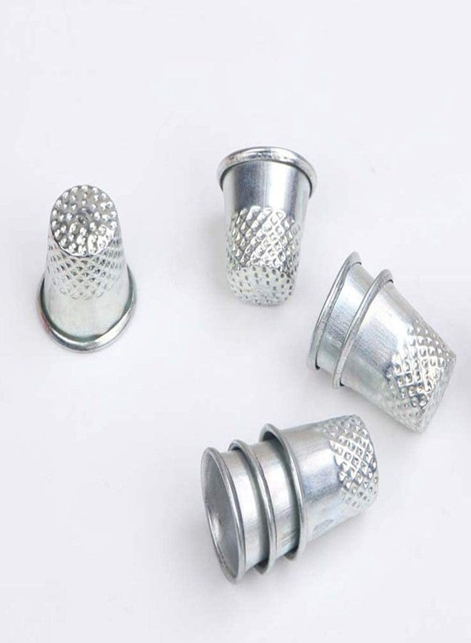 M Fabrics Metal Finger Thimble Sewing Grip Stainless Steel Needle Protector for Tailoring Embroidery Quilting DIY Crafts Pack of 5 - Image 1